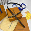 Louis Vuitton Brown & Golden Premium Quality Belt-thumb-0