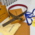 Louis Vuitton Brown & Golden Premium Quality Belt-thumb-0