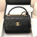 Chanel New Trendy CC Top Black Handle Bag-thumb-0