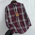 Burberry Checked Wine Premium Shirt-thumb-0