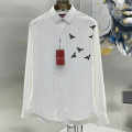 Gucci GG Embroidery White Stretch Cotton Shirt-thumb-2
