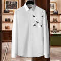 Gucci GG Embroidery White Stretch Cotton Shirt-thumb-0