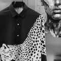 Balmain Paris Leopard Print Black Premium Quality Cotton Shirt-thumb-1