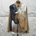 Hermès Embroidery Horse Logo Brown Premium Shirt-thumb-0