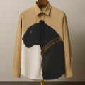 Louis Vuitton Monogram Brown Panther Print Premium Cotton Shirt-thumb-0