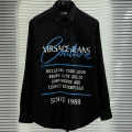 Versace Black Premium Cotton Shirt-thumb-1