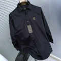 Armani Exchange Navy Blue Cotton Shirt-thumb-2