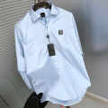 Armani Exchange Sky Blue Cotton Shirt-thumb-0