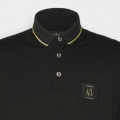 Armani Exchange Black Premium Quality Polo Shirt-thumb-3