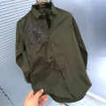 Armani Exchange Eagle Print Green Cotton Shirt-thumb-1