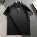Louis Vuitton Black Embroidery Logo Premium Polo T-shirt-thumb-0