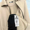 Karl Lagerfeld Cream Brown Hoodie Zipper-thumb-4