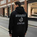 Burberry Black Embroidery Logo Hoodie-thumb-1