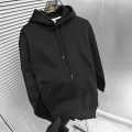 Burberry Black Embroidery Logo Hoodie-thumb-0