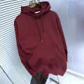 Burberry Red Embroidery Logo Hoodie-thumb-2