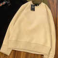 Boss Embroidery Cream cotton Sweatshirt-thumb-0