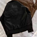 Armani Exchange Black Authentic Leather Jacket-thumb-2
