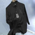 Armani Exchange Black Cotton Shirt-thumb-3