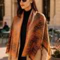 Loewe Anagram Brown Woollen Stole-thumb-1