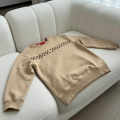 Boss Embroidery Brown cotton Sweatshirt-thumb-2