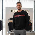 Boss Embroidery Black cotton Sweatshirt-thumb-0
