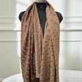 Guess Semi Brown Reversible Wool Blend Stole-thumb-2