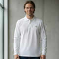 Burberry White Premium Full Sleeves Polo T-shirt-thumb-0