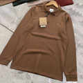 Burberry Brown Premium Full Sleeves Polo T-shirt-thumb-1