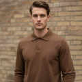 Burberry Brown Premium Full Sleeves Polo T-shirt-thumb-0