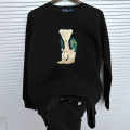 Ralph Lauren Black Teddy Print Premium Quality Sweatshirt-thumb-3