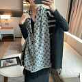 Louis Vuitton Grey Cashmere Wool Blend Scarf-thumb-0