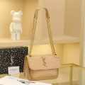 Ysl Lou Lou Puffer Beige Sling Bag-thumb-0
