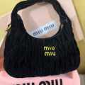 Miu Miu Wander Matlasse Black Hobo Bag-thumb-0