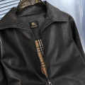 Burberry Black Leather Premium Quality Jacket-thumb-5