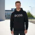 Boss Black Hood Embroidery Logo Hoodie-thumb-0