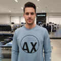 Armani Exchange Blue Premium Quality Sweatshirt-thumb-0