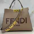 Fendi  Zucca Luxury Beige Peekaboo Handbag-thumb-0