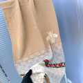 Gucci GG Monogram Bee Warm Beige Woolen Stole-thumb-0