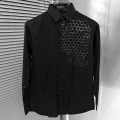 Gucci GG Embroidery Black Stretch Cotton Shirt-thumb-2