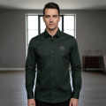 Balmain Embroidered Green Premium Cotton Shirt-thumb-0