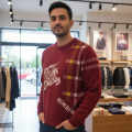 Burberry Wine Authentic Quality Pullover-thumb-0