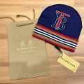 Burberry Blue Cashmere Beanie-thumb-0