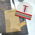 Burberry White Cashmere Beanie-thumb-1