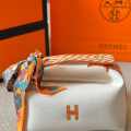 Hermes White Premium Quality Brac Case Bag-thumb-0