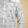 Armani Exchange White Logo Printed Premium Luxury Shirt-thumb-4