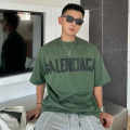 Balenciaga Green Premium Quality Baggy Fit T-shirt-thumb-0