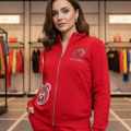 Moschino Red Premium Quality Winter Tracksuit-thumb-2