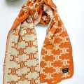 Celine Cashmere Orange Premium Quality Stole-thumb-0