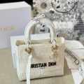 Christian Dior D Lite White Embroidered Bag-thumb-3