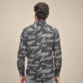 Armani Exchange Printed Black Premium Quality Shirt-thumb-3